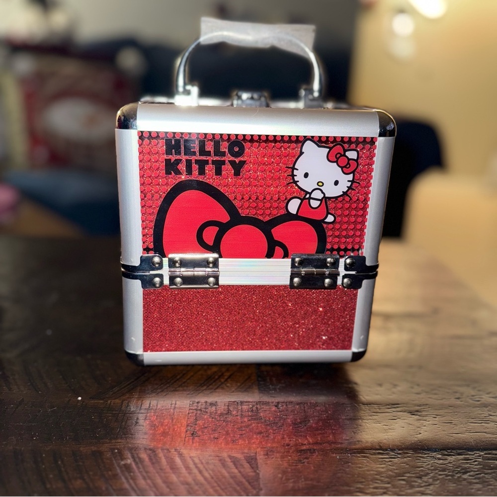 Hello Kitty Sanrio Foldable Makeup Glitter Travel Box Gift For Girls Woman New - Picture 2 of 16